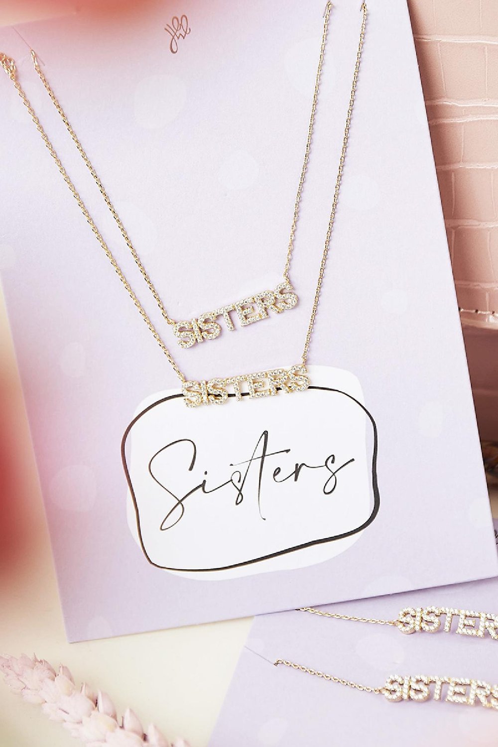 Necklace Sisters Set Gold Color Copper h5Picture2